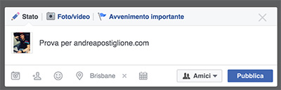 Prova per testo gigante su Facebook