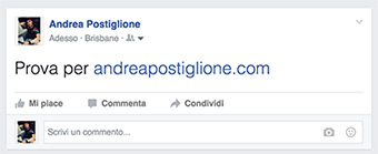 Testo grande su Facebook