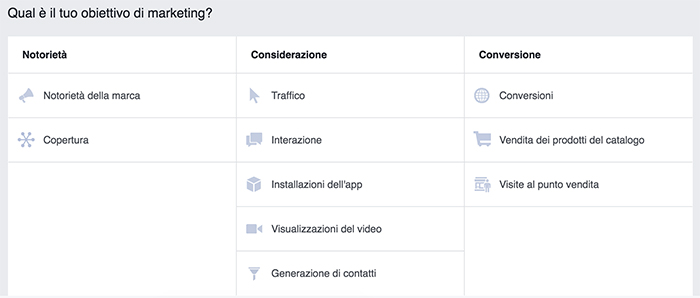 Obiettivo di marketing su Instagram ads