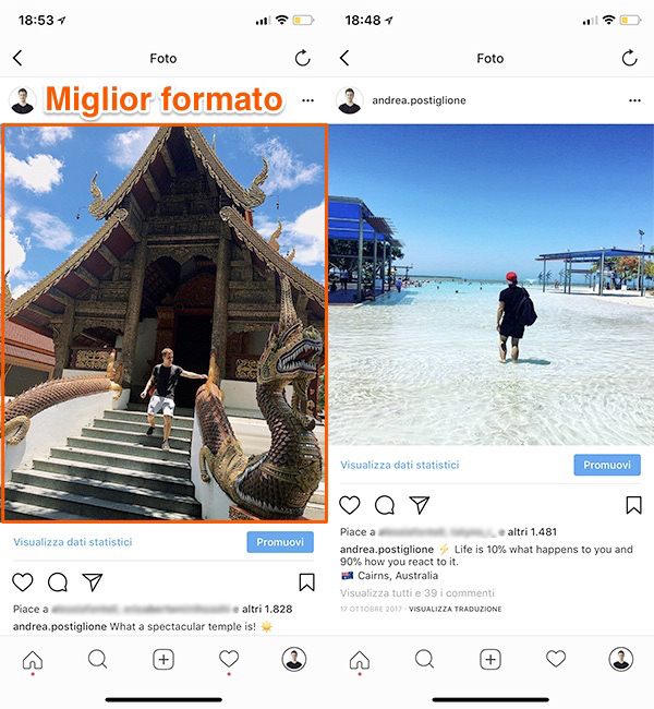 Miglior formato per Instagram