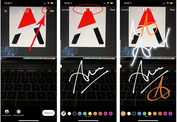 Disegno a mano per le Storie Instagram
