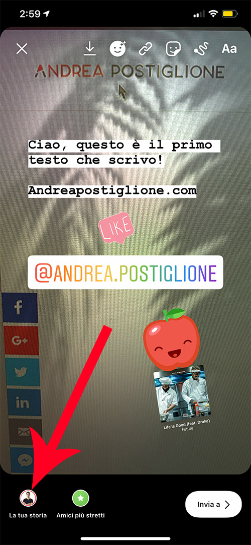 Pubblicare Storie su Instagram