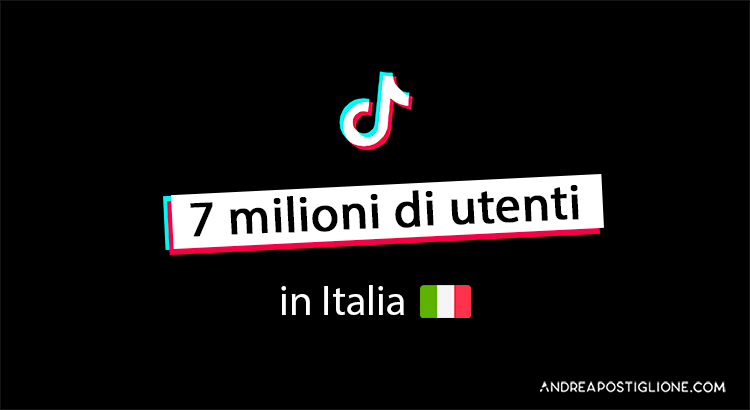 Utenti attivi di TikTok in Italia