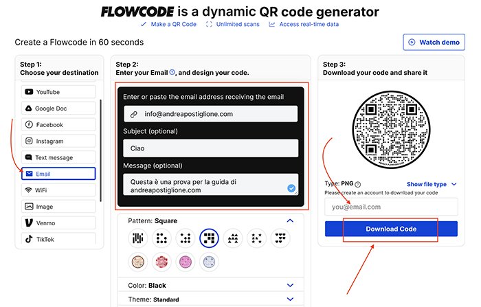 Creare QR Code con Flowcode