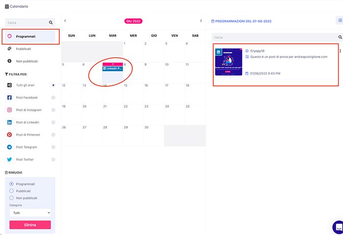 Verifica post su Calendario di Iku Social