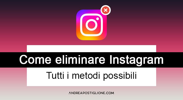 Come eliminare account Instagram