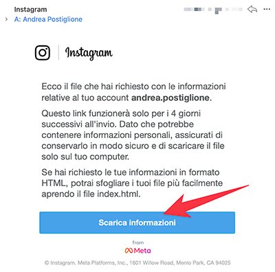 Scarica informazioni da Instagram